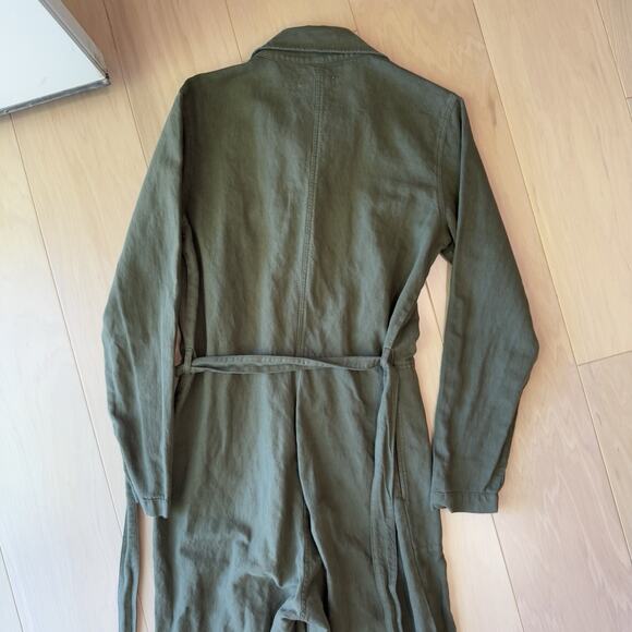 Outerknown Jumpsuit Women's Medium Green Minimalist Utility Military New York - Picture 9 of 11